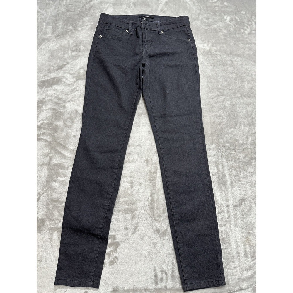 FOREVER 21 Denim Pants Womens Size 26 Ankle Charcoal Grey Skinny Lightweight EUC